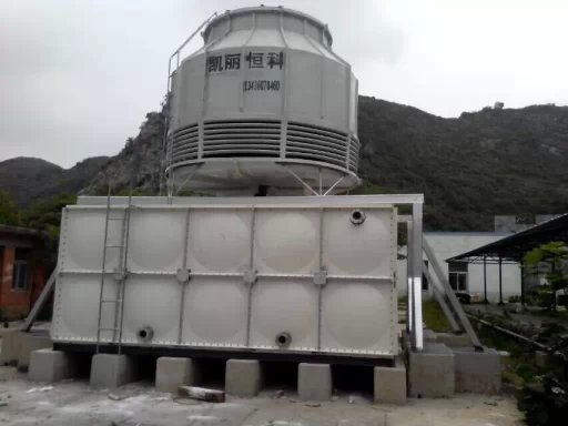 四川凯丽恒科有限公司玻璃钢水箱作为冷却塔水池案例