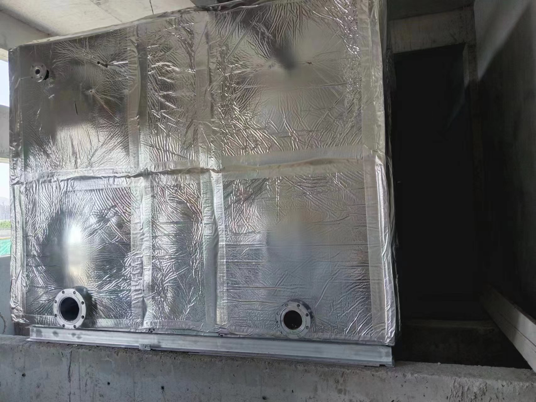 山东淄博30立方镀锌钢板保温水箱